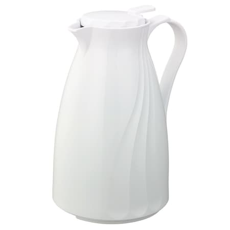 Service Ideas Twist N' Serve Coffee Carafe, 2L, BPA Free, Stackable, White TNSPB2WH